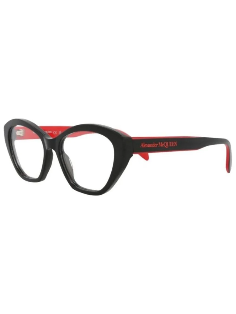 New Alexander McQueen Womens Cat Eye Black Black Transparent Fashion Designer Ey